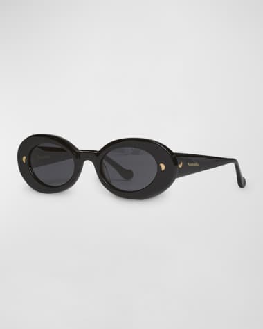 Nanushka Giva Oval Acetate Sunglasses