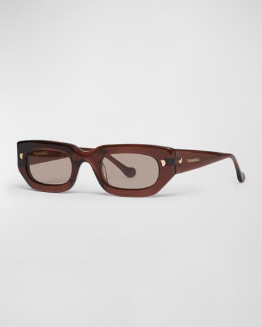Nanushka Kadee Oval Acetate Sunglasses