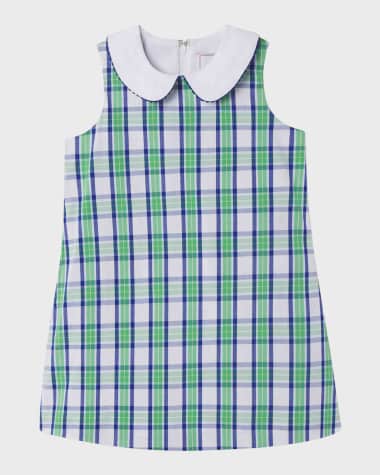 Classic Prep Childrenswear Girl's Maddie Plaid-Print Collared Dress, Size 6M-8