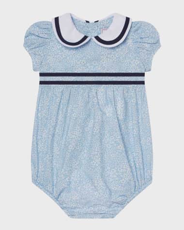 Classic Prep Childrenswear Girl's Juniper Jacqueline's Blossom-Print Romper, Size 3M-2