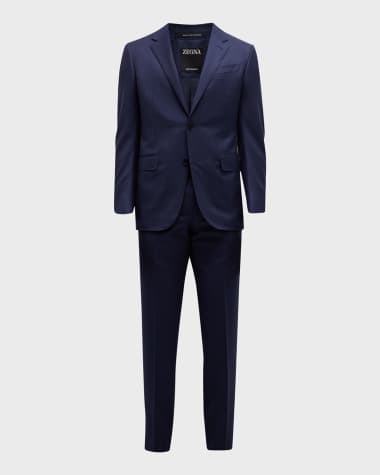ZEGNA Men's Narrow Tonal Stripe Wool Suit