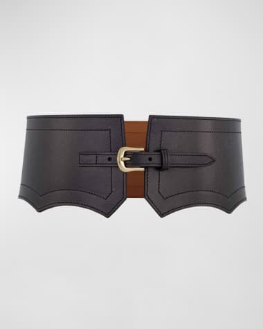 Vaincourt Paris L'Affectueuse Inverted Scallop Waist Belt