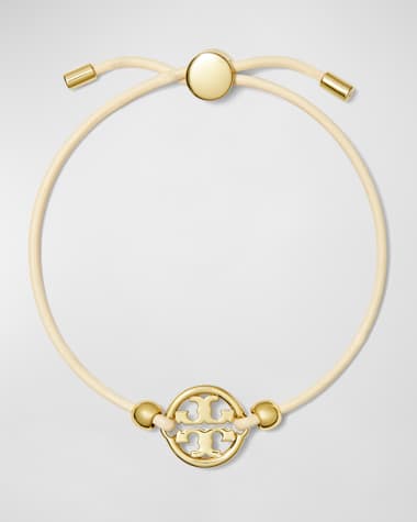 Tory Burch Miller Leather Cord Slider Bracelet