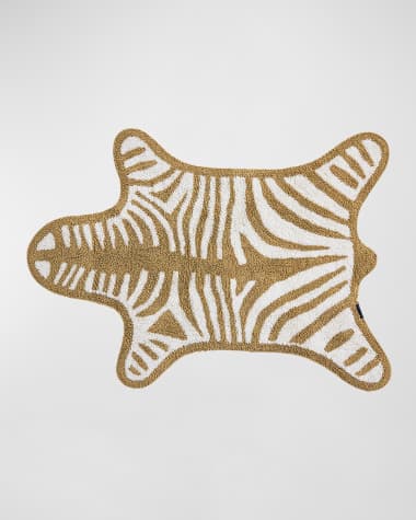 Jonathan Adler Camel Zebra Bathmat - Reversible