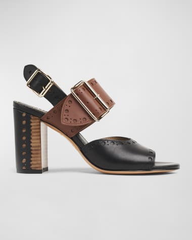 The Office of Angela Scott Ms. Nellie Bicolor Slingback Sandals