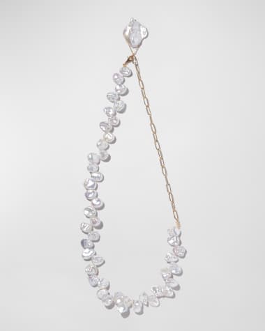 MILAMORE Pearl Duo Chain Necklace in 18K Gold, 22"L