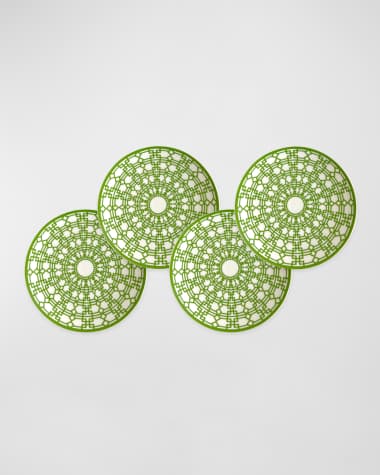 Caskata Newport Garden Gate Canape Plates, Set of 4