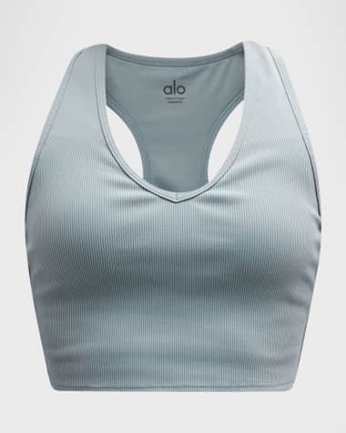 Alo Yoga Goddess Ribbed Cropped Racerback Tank Top