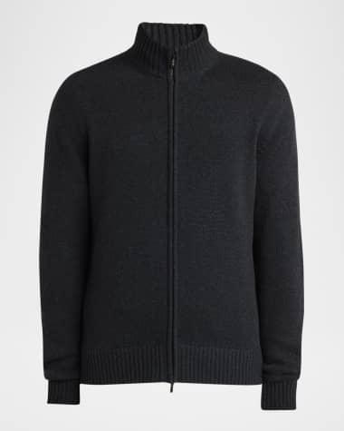 Loro Piana Men's Cashmere Parksville Full-Zip Sweater