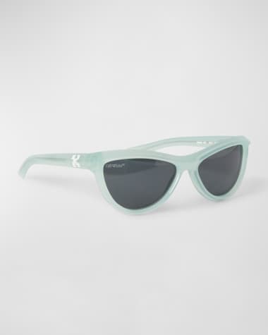 Off-White Atlanta Teal Acetate Cat-Eye Sunglasses