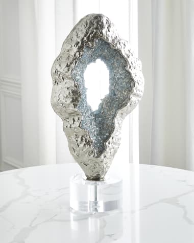 John-Richard Collection Fluctuating Blue Geode Sculpture