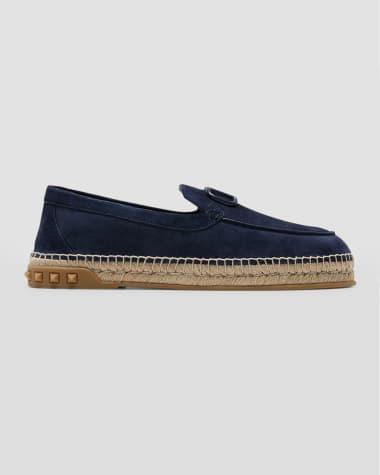Valentino Garavani Men's VLogo Leather Espadrilles