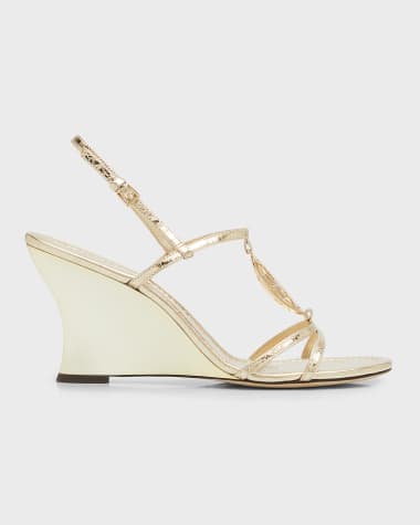 Tory Burch Sandals Gold Shoes | Neiman Marcus