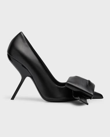 Ferragamo Erica Leather Bow Stiletto Pumps