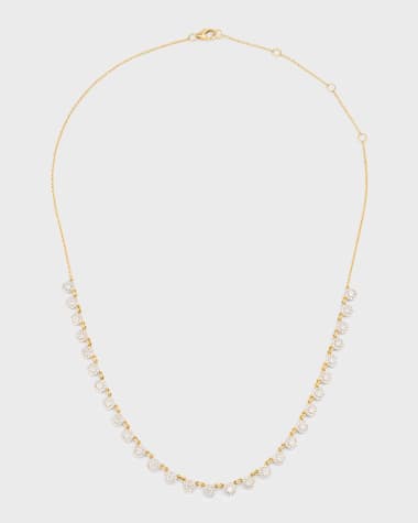 Siena Jewelry 14K Yellow Gold Diamond Disc Necklace