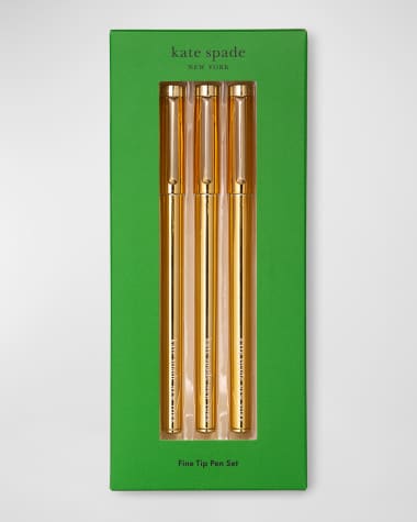 kate spade new york fine tip pen set, gold
