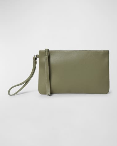 Callista Slim Pochette Leather Wristlet