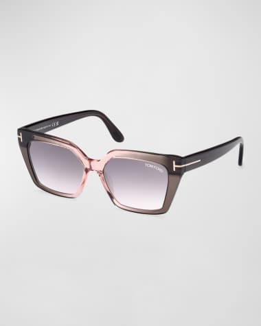 TOM FORD Winona Transparent Two-Tone Acetate Cat-Eye Sunglasses