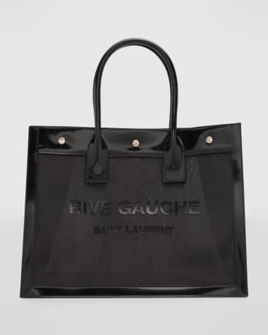 Saint Laurent Rive Gauche Small Tote Bag in Mesh
