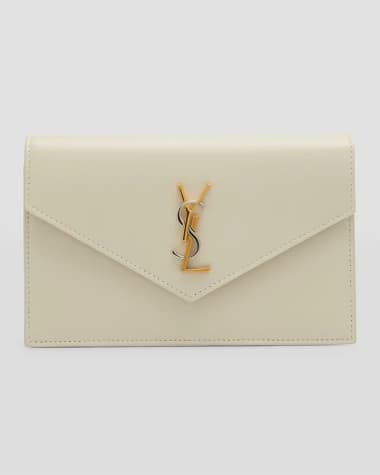 Saint Laurent YSL Monogram Wallet on Chain in Smooth Leather