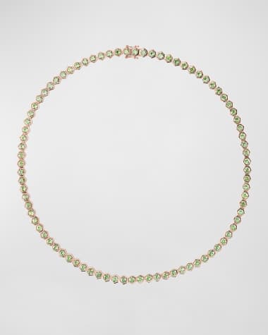 Emily P. Wheeler Demantoid Tennis Necklace in 18K Rose Gold
