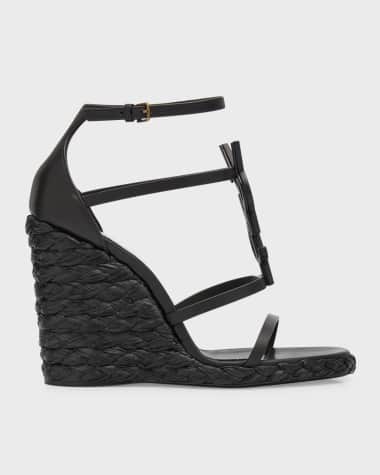 Black Wedge Designer Sandals for Women Neiman Marcus