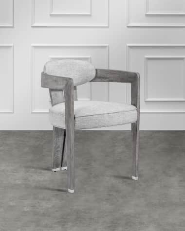 Interlude Home Maryl Linen Dining Chair - Gray