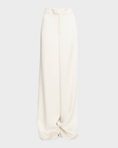 Saint Laurent Satin Wide-Leg Trousers