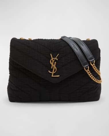 Saint Laurent Loulou Small YSL Shoulder Bag in Quilted Fabric