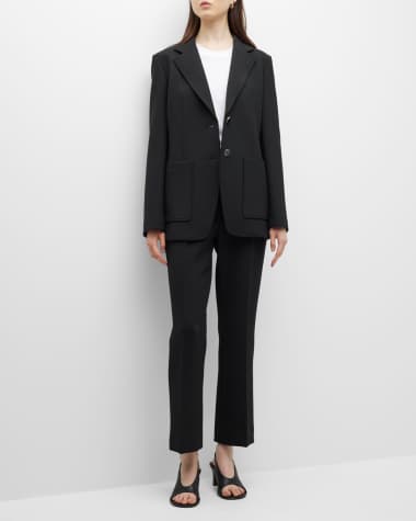 St. John Basics 2Pc Pant Suit in Black