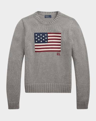 Polo Ralph Lauren Flag Cotton Crewneck Sweater