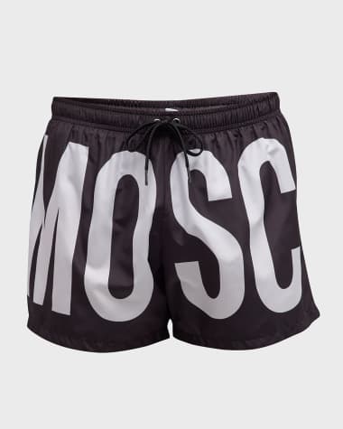 Moschino Men's Full Logo Swim Shorts