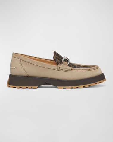Fendi Men's O'Lock Leather Loafers