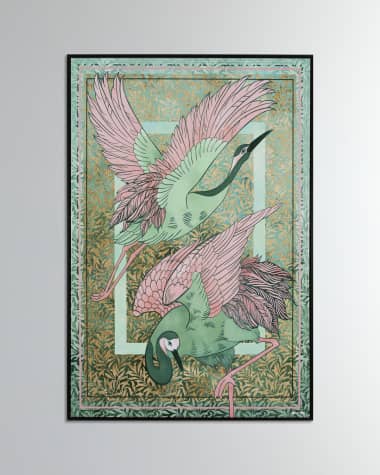 The Oliver Gal Artist Co. Emerald Cranes Giclée