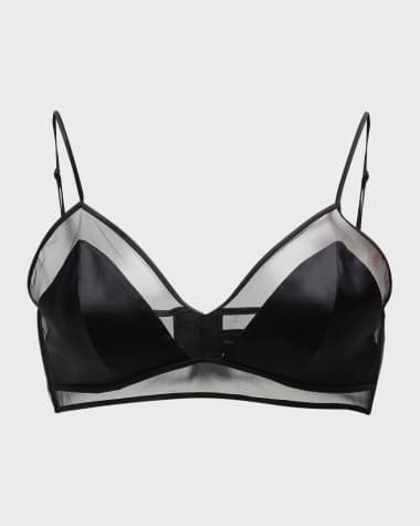 Kiki De Montparnasse Peep Show Soft Mesh & Silk Bralette