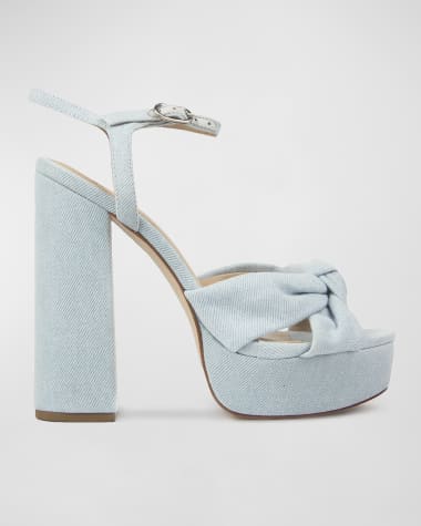 Designer Blue Platform Sandals for Women Neiman Marcus