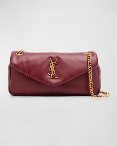 Saint Laurent Calypso Small YSL Shoulder Bag in Smooth Padded Leather