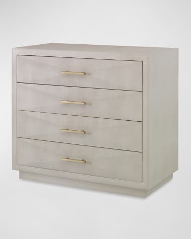 Ambella Faux Shagreen 4-Drawer Chest