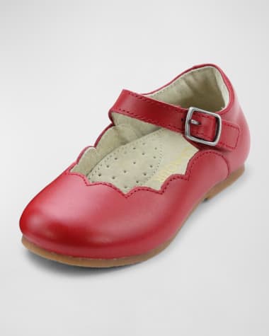 L'Amour Shoes Girl's Sonia Scalloped Flats, Baby/Toddlers