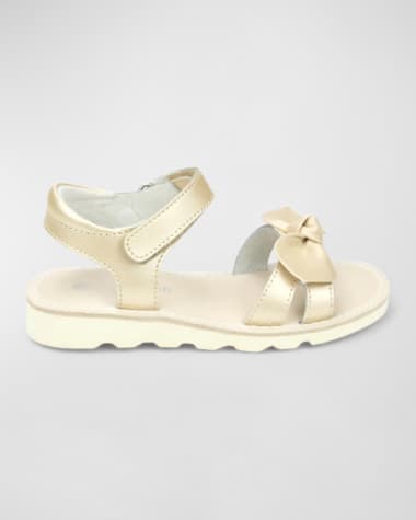 L'Amour Shoes Girl's Leigh Knotted Bow Sandals, Baby/Toddlers/Kids