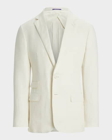 Ralph Lauren Purple Label Men's Kent Hand-Tailored Silk-Linen Jacket