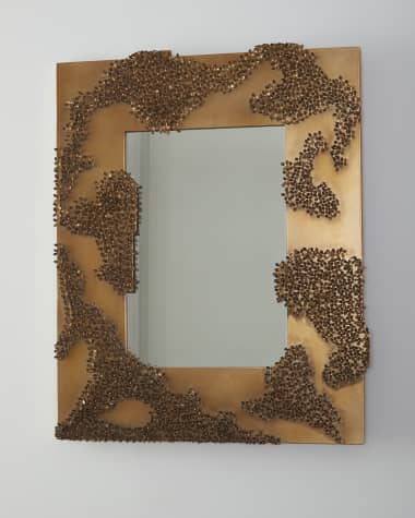 Neiman Marcus Textured Rectangular Accent Mirror