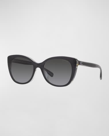 Coach Polarized C-Monogram Acetate Cat-Eye Sunglasses