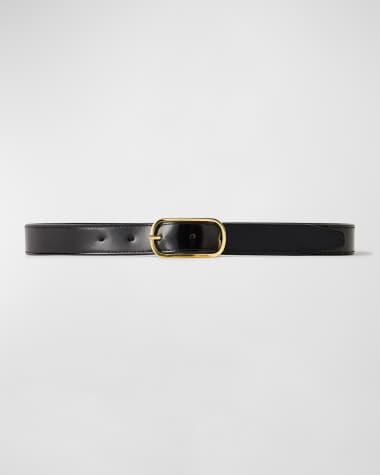 Toteme Oval Buckle Leather Belt