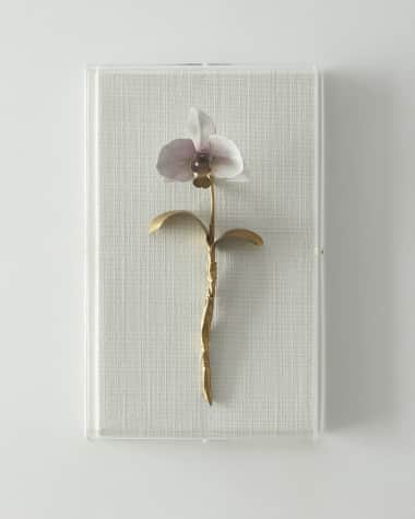 Tommy Mitchell "Gilded and Painted Orchid Study 4" Wall Decor