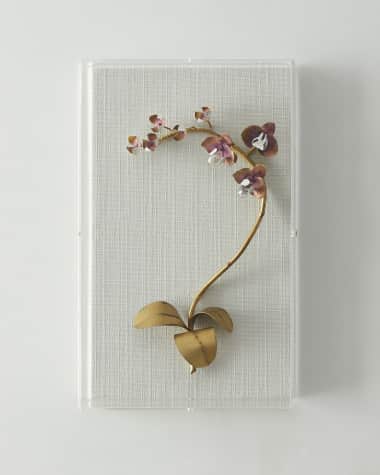 Tommy Mitchell "Gilded and Painted Orchid Study 5" Wall Decor