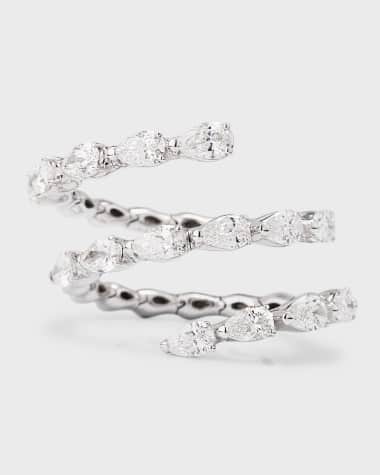 ZYDO 18k White Gold Diamond Wrap Ring