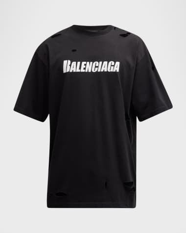 Balenciaga Men's Destroyed T-Shirt Boxy Fit