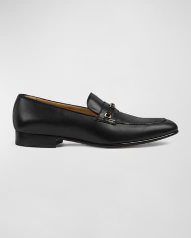 Gucci Men's Ed G-Bit Leather Loafers