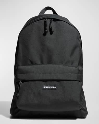 Balenciaga Men's Nylon-Canvas Logo Backpack